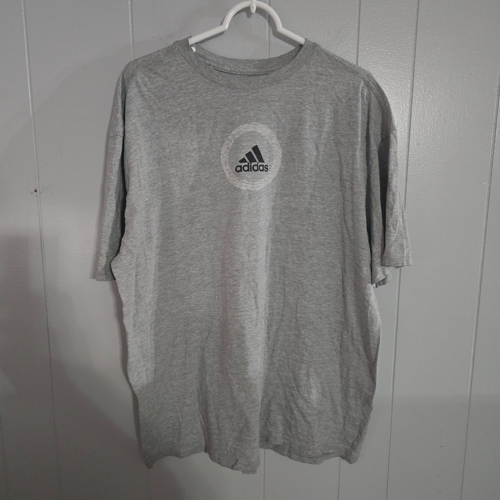 Adidas‎ Graphic T-Shirt Mens XL Gray Short Sleeve Mountain Logo Tee